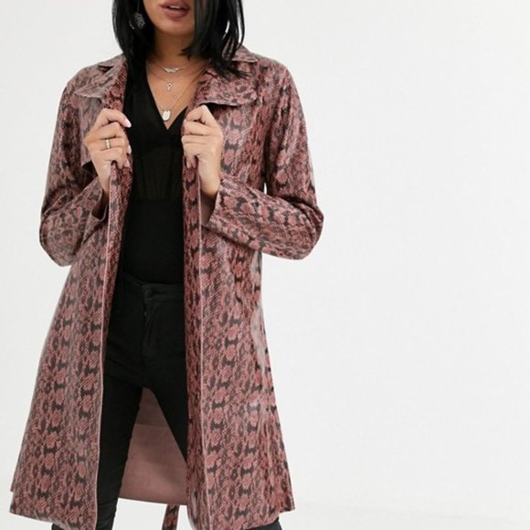 BLANKNYC Snakeskin Trench Coat - Picture 1 of 4